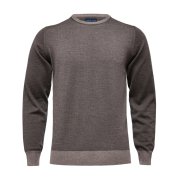 Emanuel Berg Brązowy sweter z wełny merino