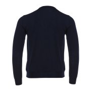Emanuel Berg Navy Blue Merino Wool Crew-Neck Sweater