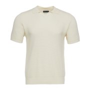 Emanuel Berg Merino Wool and Cotton Short-Sleeved Polo Sweater