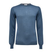 Emanuel Berg Niebieski sweter z wełny