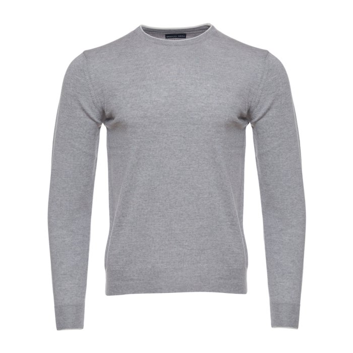 Emanuel Berg Grey Merino Wool Crew-Neck Sweater
