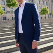 Emanuel Berg Granatowa marynarka z wełny
