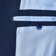 Emanuel Berg Navy Blue Wool Jacket