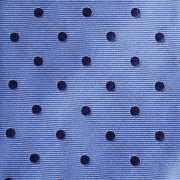 Emanuel Berg Krawat niebieski w granatowe grochy, jedwabny