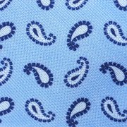 Light Blue Paisley Pattern Silk Tie