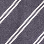 Emanuel Berg Krawat ciemnoszary w białe paski, jedwabny