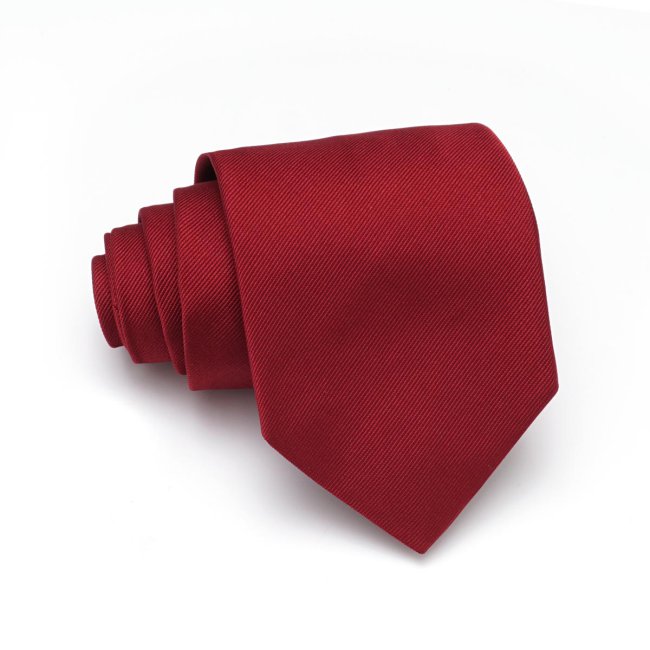 Krawat bordowy, jedwabny
