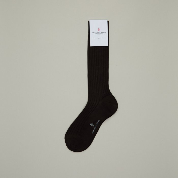 Emanuel Berg Brown Cotton Socks