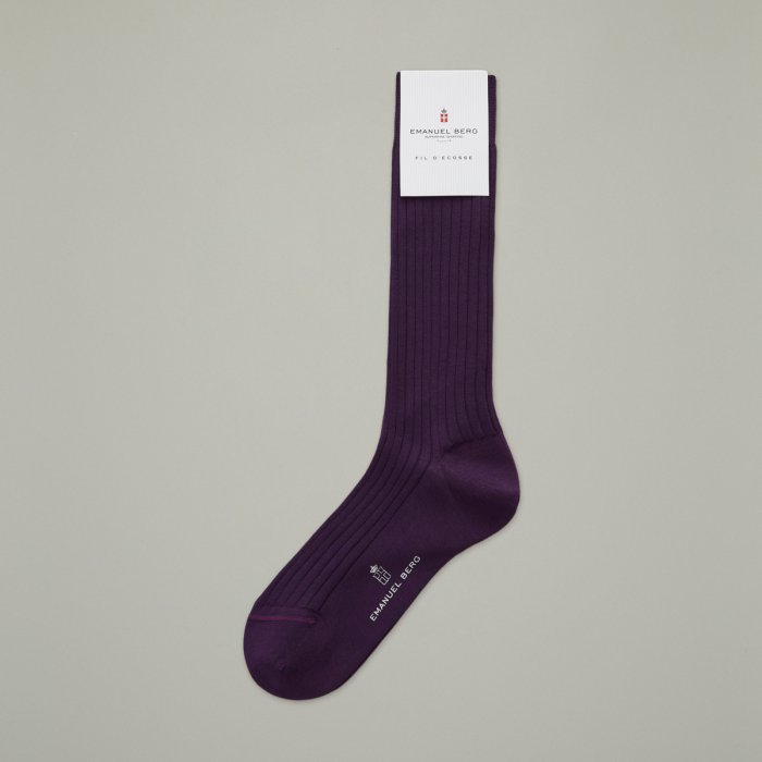 Emanuel Berg Violet Cotton Socks