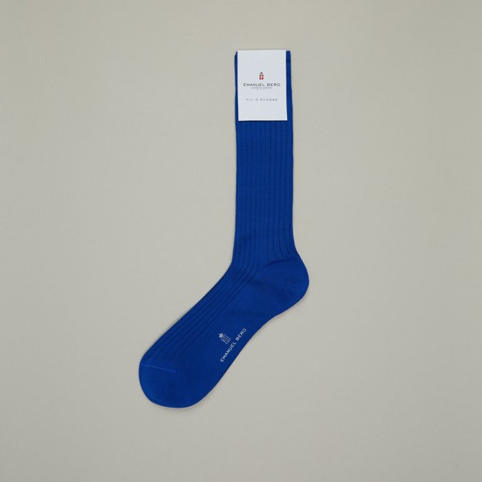 Emanuel Berg Blue Cotton Socks