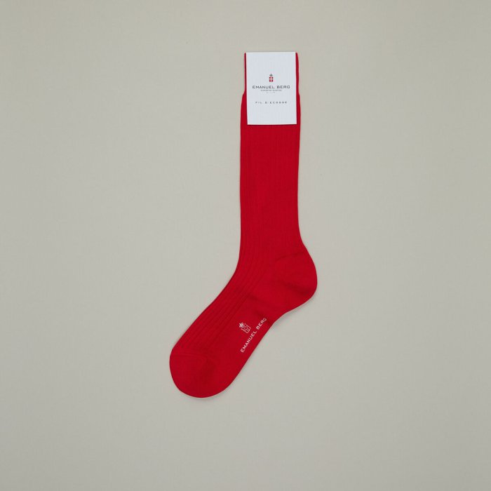 Emanuel Berg Red cotton socks