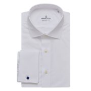 Mr Crown, White French Cuffs Wrinkle Resistant Poplin Shirt