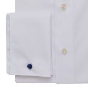 Duke of York, biała koszula z dłuższymi rękawami, Wrinkle Resistant Twill