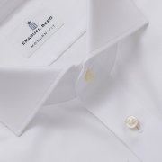 Harvard, White Longer Sleeves Wrinkle Resistant Twill Shirt