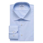 Duke of York, Blue Wrinkle Resistant Twill Shirt