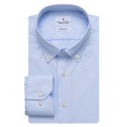 Basel, Light Blue Button-Down Wrinkle Resistant Twill Shirt