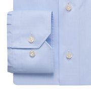 Basel, Light Blue Button-Down Wrinkle Resistant Twill Shirt