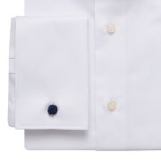 Mr Crown, klasyczna biała koszula z mankietem na spinki