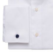 Mr Crown, White French Cuffs Twill Shirt