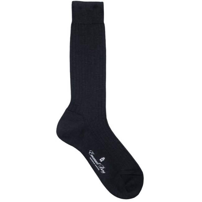 Dark Grey Cotton Socks