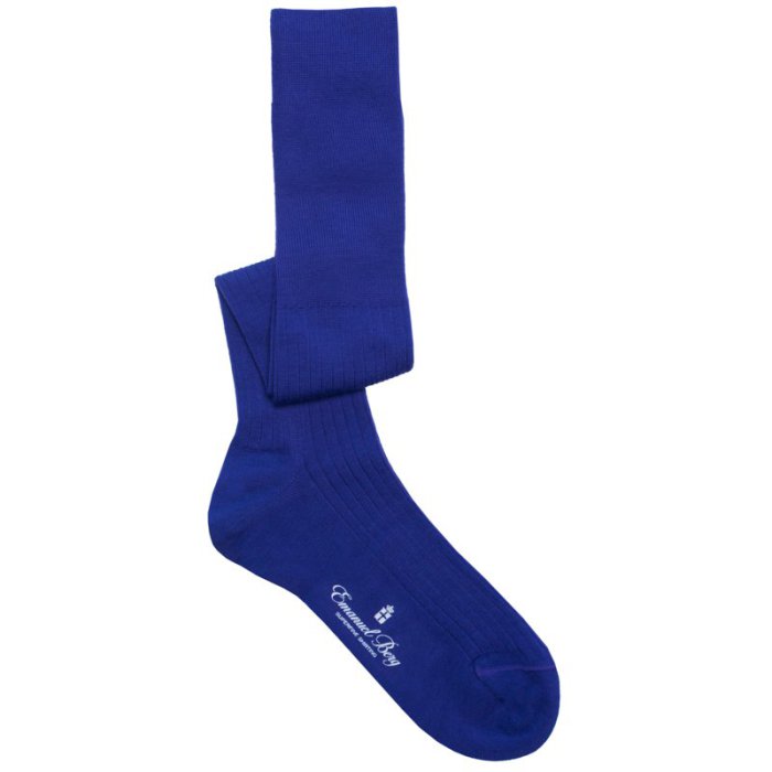 Violet merino wool long socks