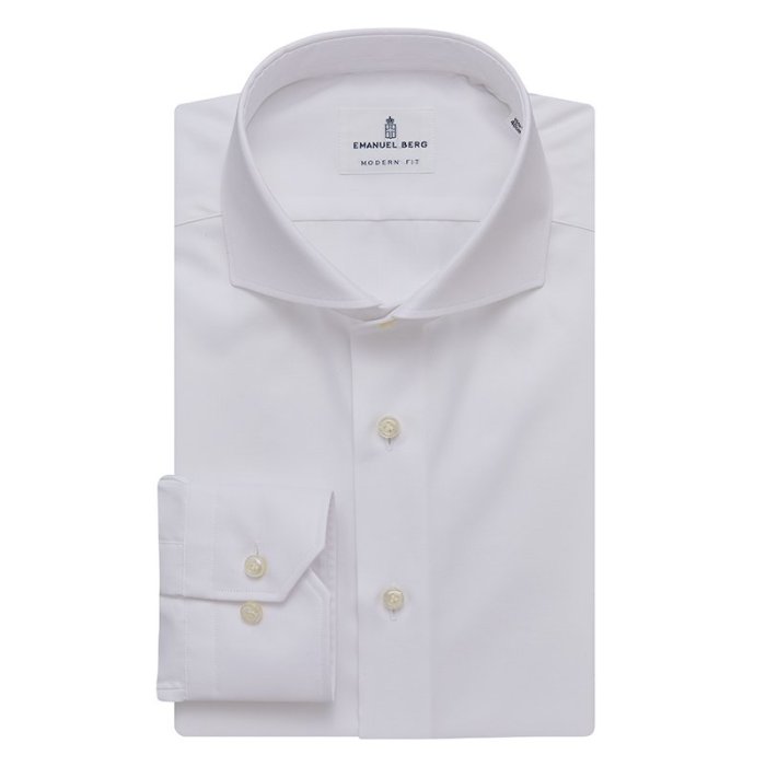Harvard, biała koszula z dłuższymi rękawami, Wrinkle Resistant Twill