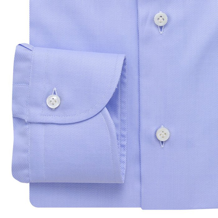 Prince of Wales, Blue Textured Twill Shirt